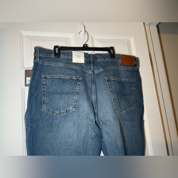 Lucky Brand Vintage Mens Loose Jean Shorts Cutoff Size 42 Comforter Stretch NEW - Picture 5 of 13